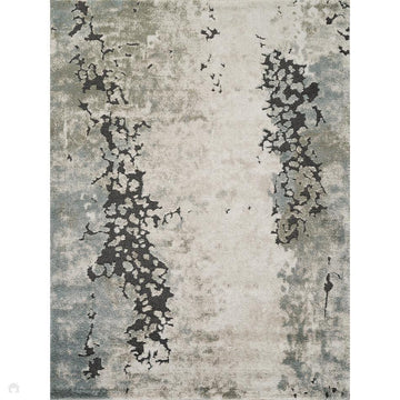Essence River ESN02 Modern Abstract Distressed Soft-Touch High-Density Carved Hi-Lo Textured Polyblend Ivory/Sage/Green-Grey/Charcoal Grey/Soft Beige/Silver Rug-Desire Rugs-Rug Love - The Most Loved Rug Store